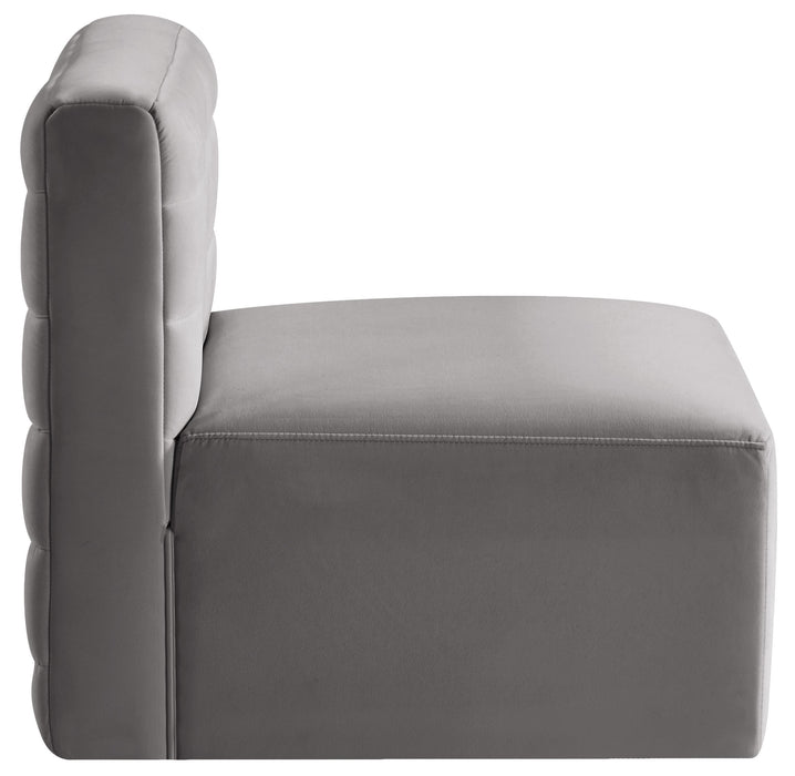 Quincy Grey Velvet Modular Armless Chair - Just Furniture (PA) - Multi Location
