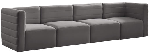 Quincy Grey Velvet Modular Sofa - Just Furniture (PA) - Multi Location