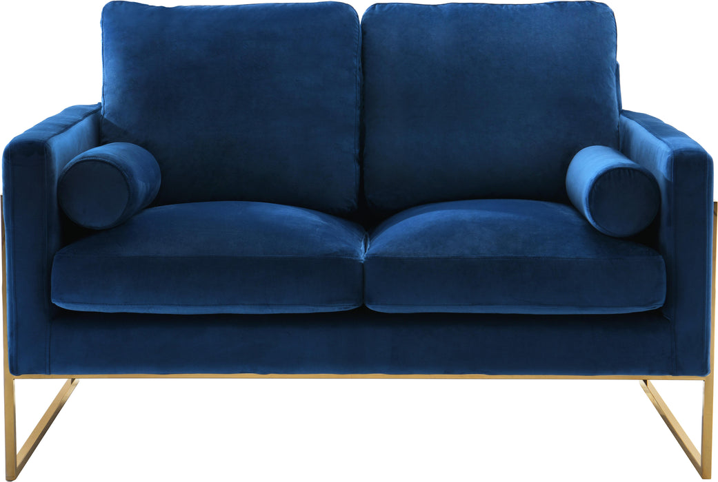Mila Navy Velvet Loveseat - Just Furniture (PA) - Multi Location