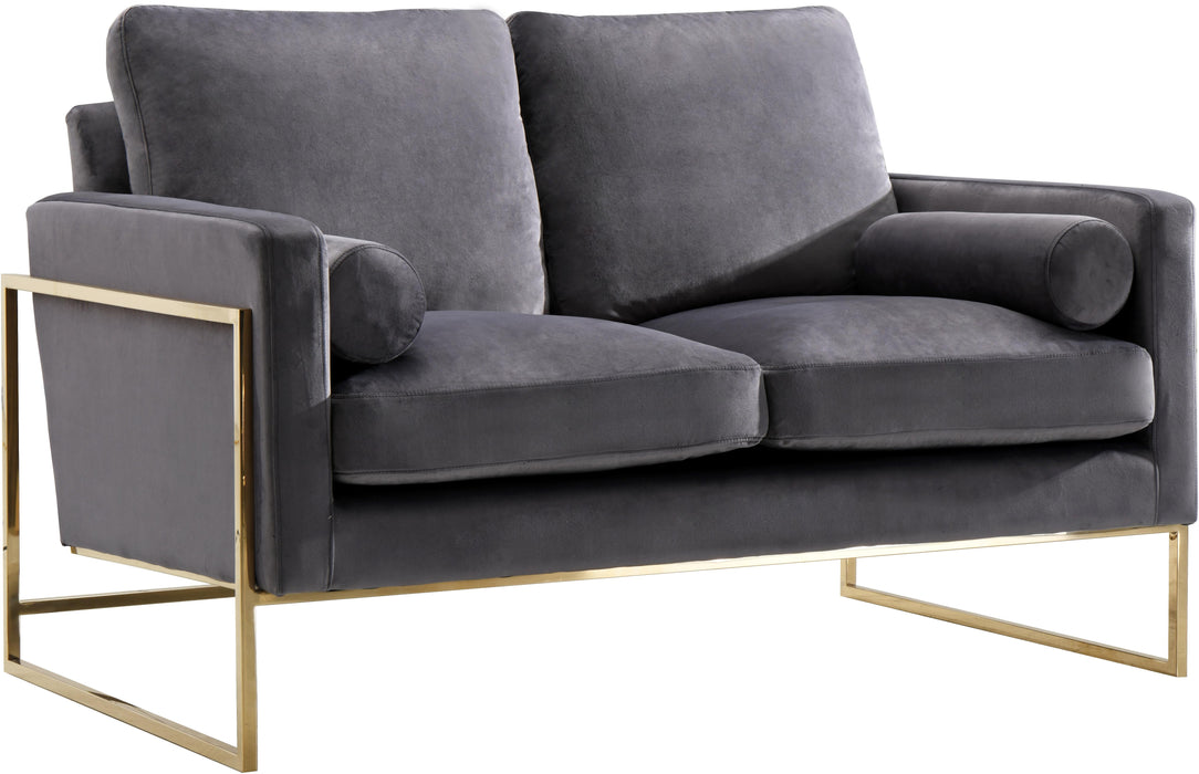 Mila Grey Velvet Loveseat - Just Furniture (PA) - Multi Location
