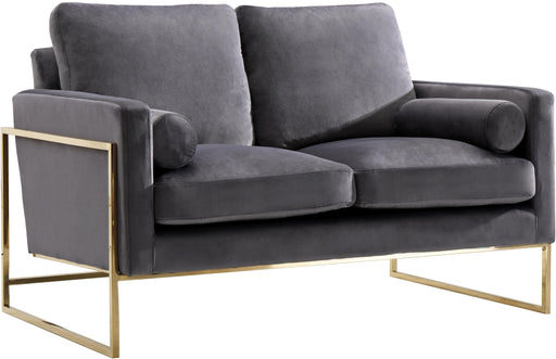 Mila Grey Velvet Loveseat - Just Furniture (PA) - Multi Location