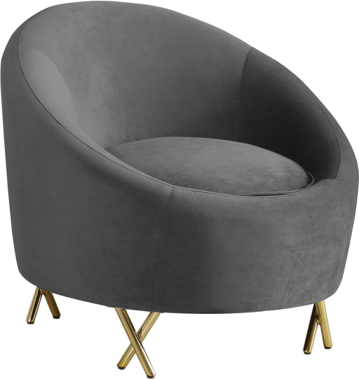 Serpentine Grey Velvet Chair - Just Furniture (PA) - Multi Location
