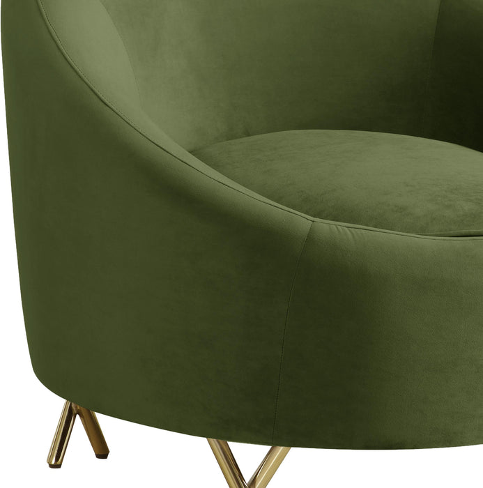 Serpentine Olive Velvet Chair - Just Furniture (PA) - Multi Location