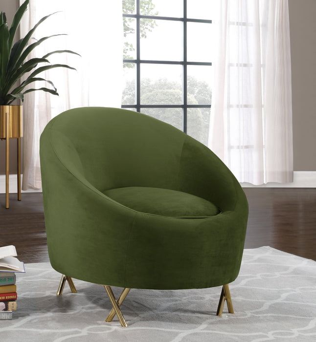 Serpentine Olive Velvet Chair - Just Furniture (PA) - Multi Location
