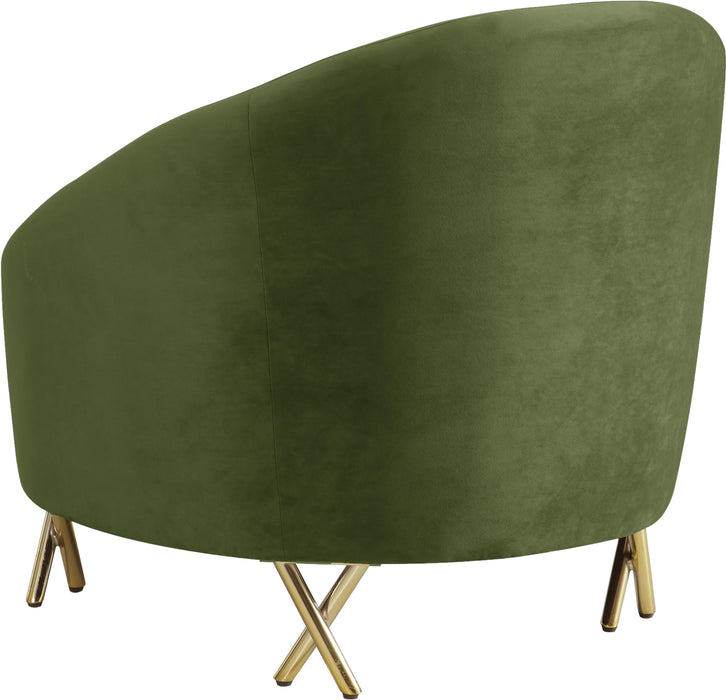 Serpentine Olive Velvet Chair - Just Furniture (PA) - Multi Location
