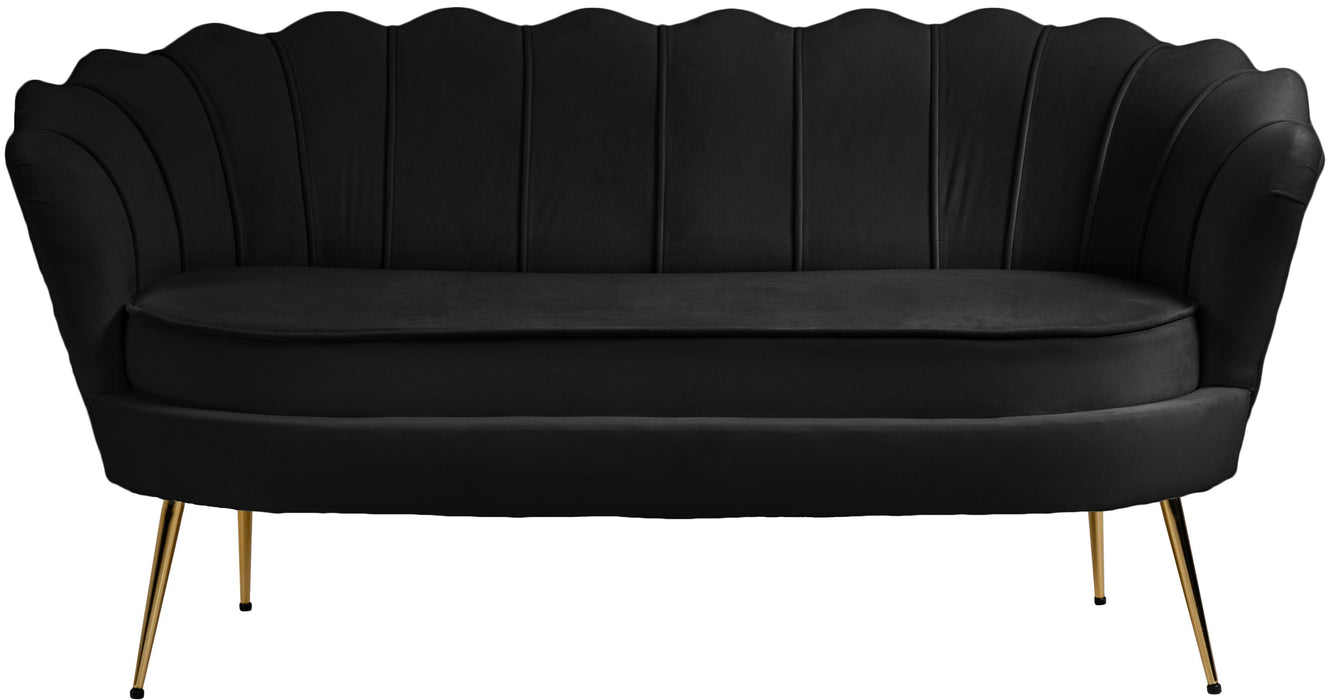 Gardenia Black Velvet Loveseat - Just Furniture (PA) - Multi Location