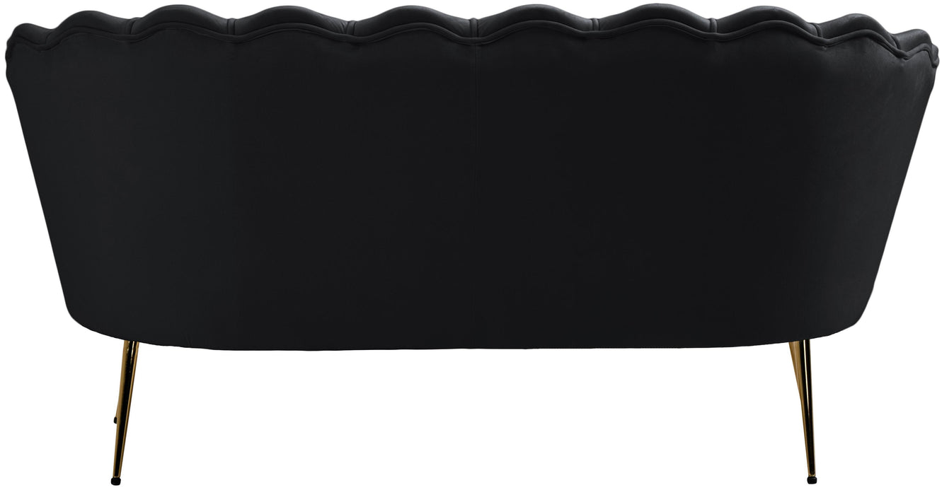 Gardenia Black Velvet Loveseat - Just Furniture (PA) - Multi Location