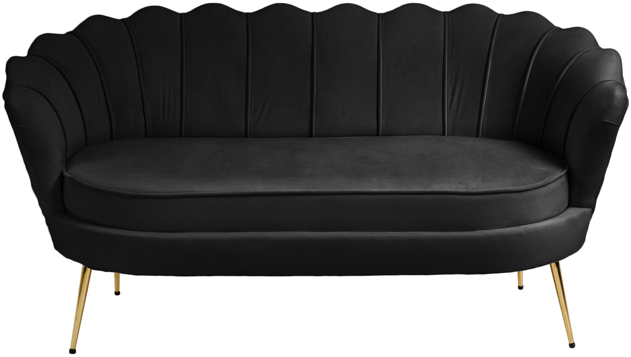 Gardenia Black Velvet Loveseat - Just Furniture (PA) - Multi Location