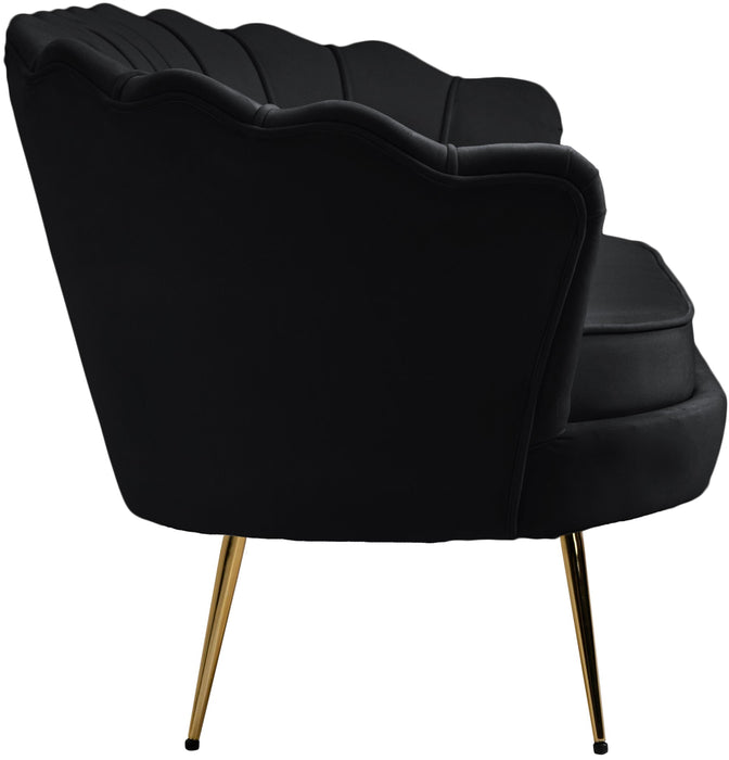 Gardenia Black Velvet Loveseat - Just Furniture (PA) - Multi Location