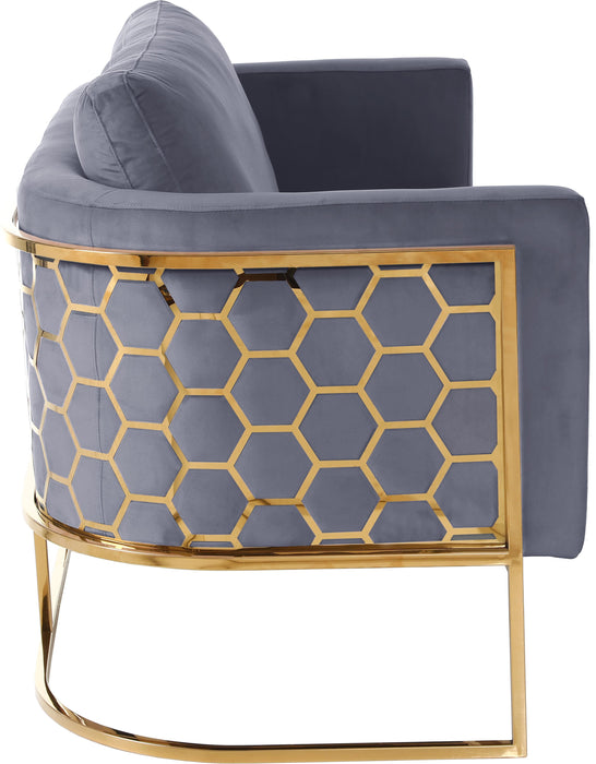 Casa Grey Velvet Loveseat - Just Furniture (PA) - Multi Location