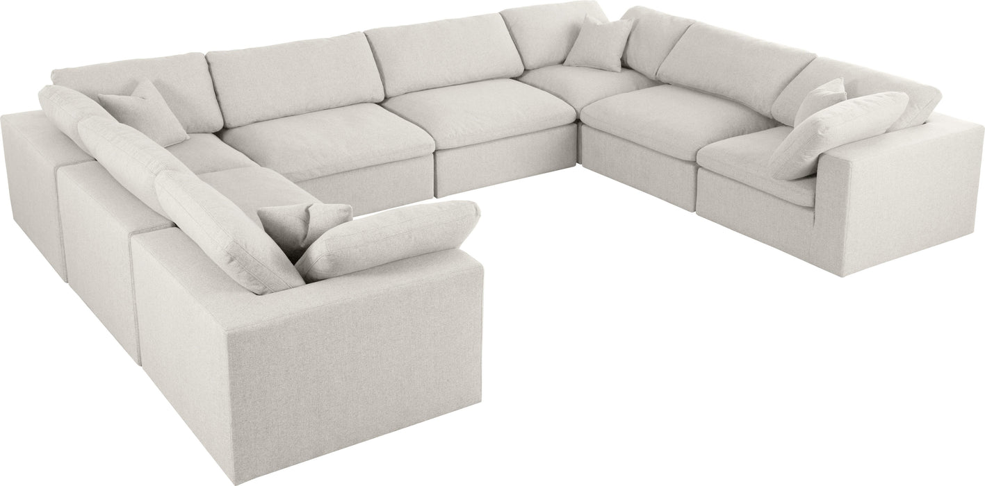 Serene Cream Linen Fabric Deluxe Cloud Modular Sectional - Just Furniture (PA) - Multi Location