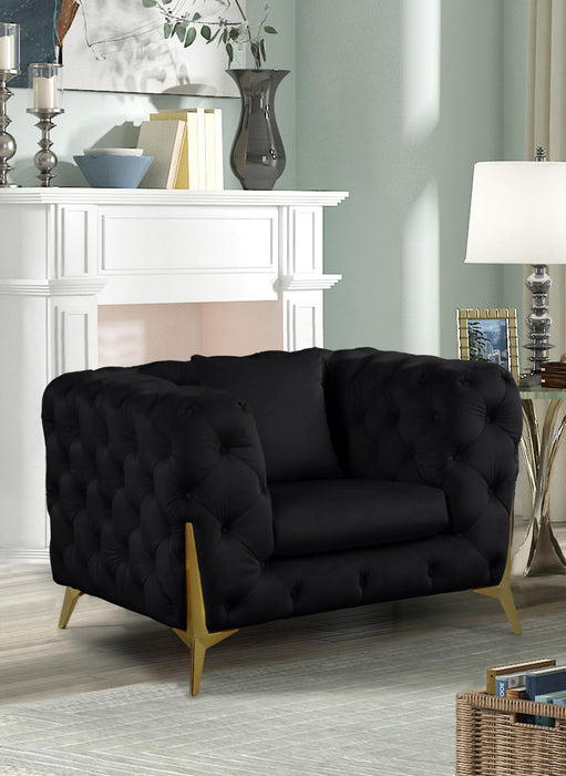 Kingdom Black Velvet Chair - Just Furniture (PA) - Multi Location