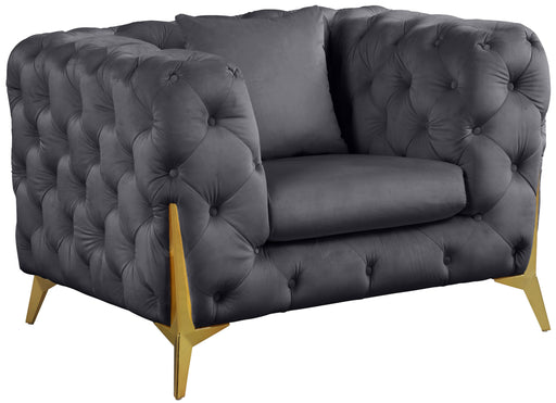 Kingdom Grey Velvet Chair - Just Furniture (PA) - Multi Location