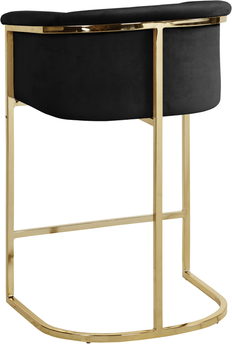 Donatella Black Velvet Stool - Just Furniture (PA) - Multi Location