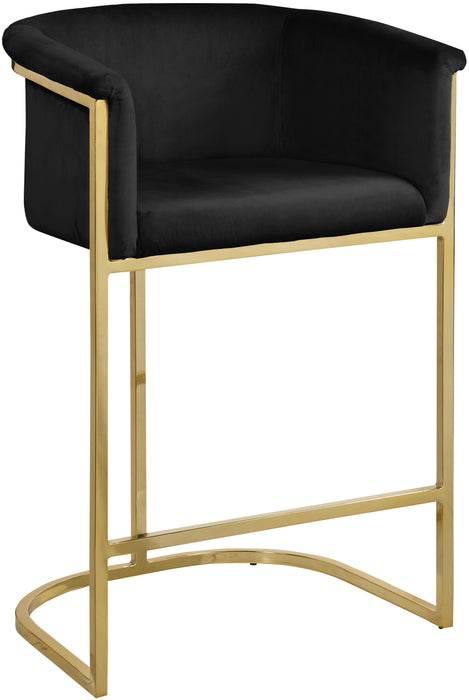 Donatella Black Velvet Stool - Just Furniture (PA) - Multi Location