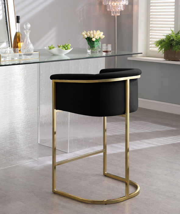Donatella Black Velvet Stool - Just Furniture (PA) - Multi Location