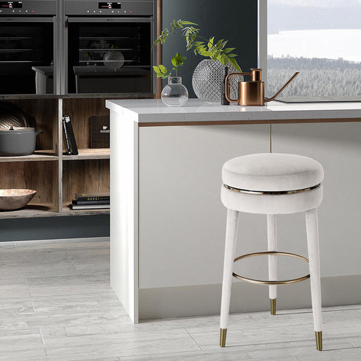 Coral Cream Velvet Counter Stool - Just Furniture (PA) - Multi Location