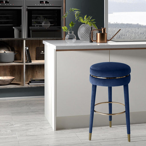 Coral Navy Velvet Counter Stool - Just Furniture (PA) - Multi Location