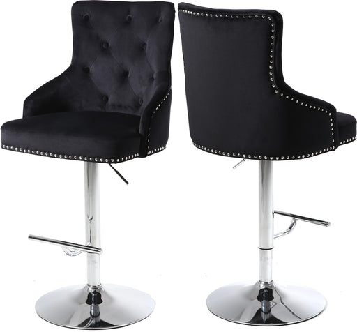 Claude Black Velvet Adjustable Stool - Just Furniture (PA) - Multi Location