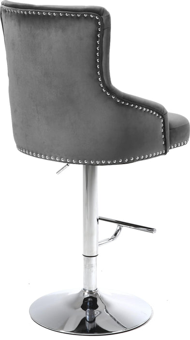 Claude Grey Velvet Adjustable Stool - Just Furniture (PA) - Multi Location