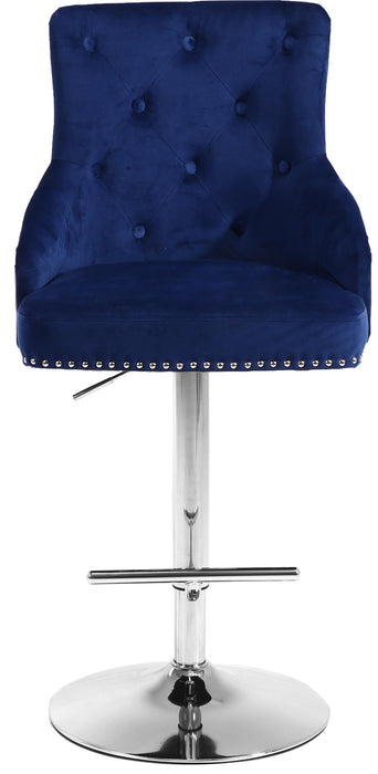 Claude Navy Velvet Adjustable Stool - Just Furniture (PA) - Multi Location