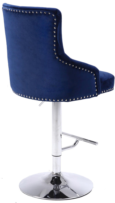 Claude Navy Velvet Adjustable Stool - Just Furniture (PA) - Multi Location