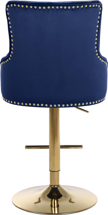 Claude Navy Velvet Adjustable Stool - Just Furniture (PA) - Multi Location