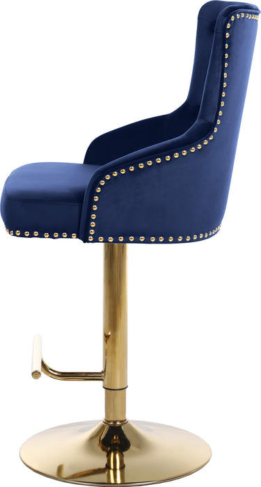 Claude Navy Velvet Adjustable Stool - Just Furniture (PA) - Multi Location