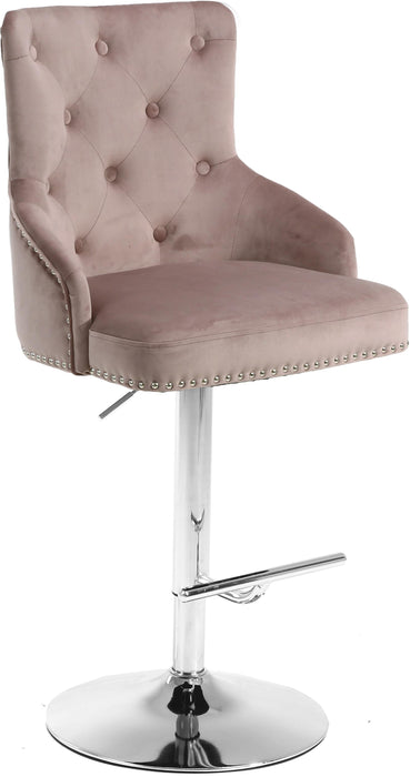 Claude Pink Velvet Adjustable Stool - Just Furniture (PA) - Multi Location