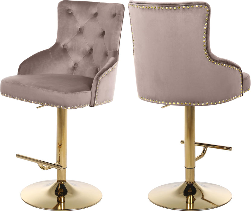 Claude Pink Velvet Adjustable Stool - Just Furniture (PA) - Multi Location
