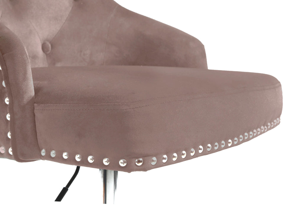 Claude Pink Velvet Adjustable Stool - Just Furniture (PA) - Multi Location