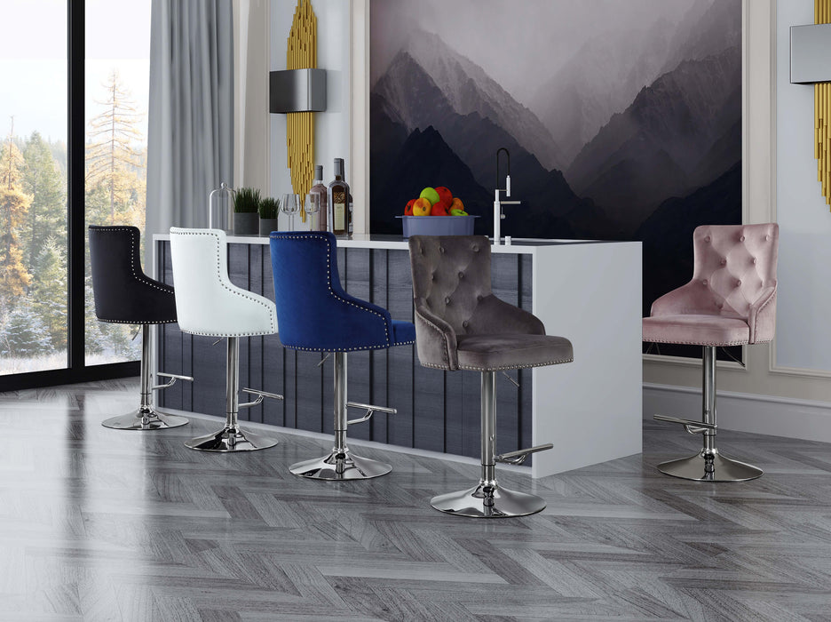 Claude Pink Velvet Adjustable Stool - Just Furniture (PA) - Multi Location
