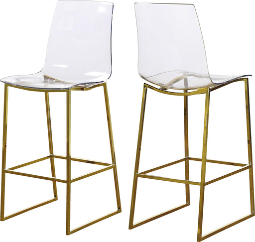 Lumen Gold Metal/Lucite Polycarbonate Stool - Just Furniture (PA) - Multi Location