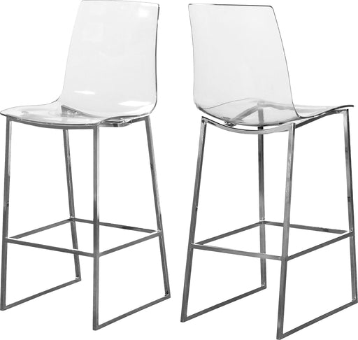 Lumen Chrome Metal/Lucite Polycarbonate Stool - Just Furniture (PA) - Multi Location