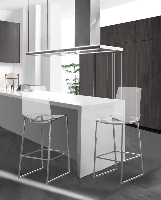 Lumen Chrome Metal/Lucite Polycarbonate Stool - Just Furniture (PA) - Multi Location