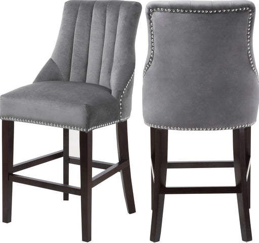 Oxford Grey Velvet Stool - Just Furniture (PA) - Multi Location