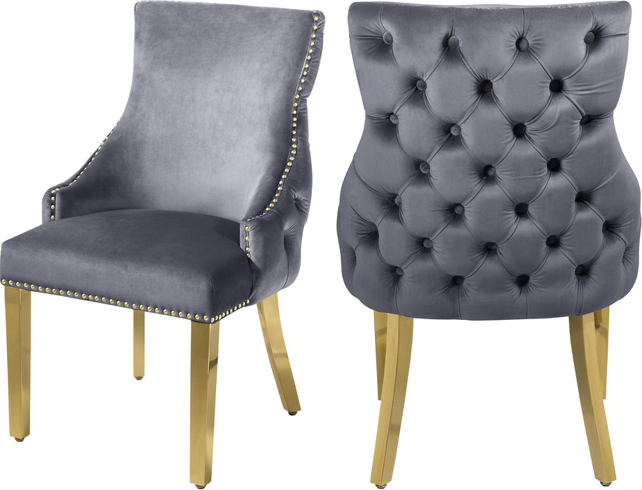 Tuft Grey Velvet Dining Chair - Just Furniture (PA) - Multi Location