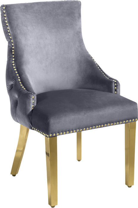 Tuft Grey Velvet Dining Chair - Just Furniture (PA) - Multi Location