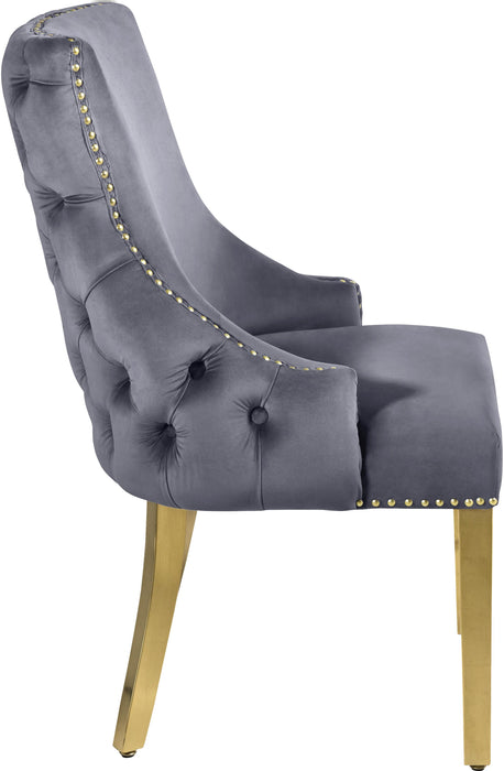 Tuft Grey Velvet Dining Chair - Just Furniture (PA) - Multi Location