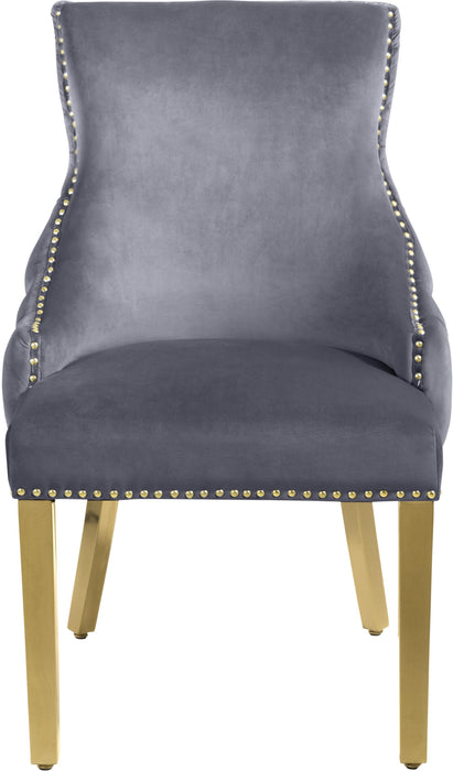 Tuft Grey Velvet Dining Chair - Just Furniture (PA) - Multi Location