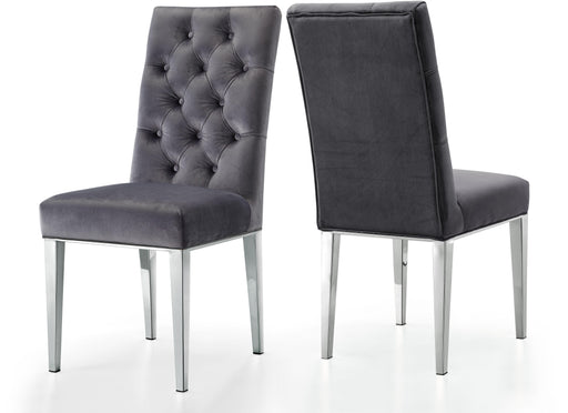 Juno Grey Velvet Dining Chair - Just Furniture (PA) - Multi Location