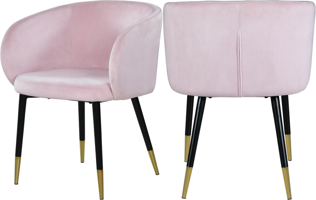 Louise Pink Velvet Dining Chair