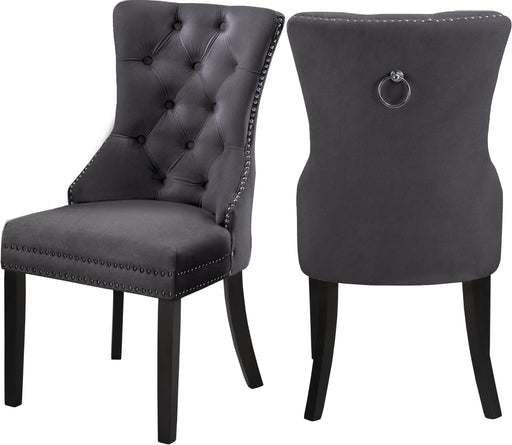Nikki Grey Velvet Dining Chair - Just Furniture (PA) - Multi Location