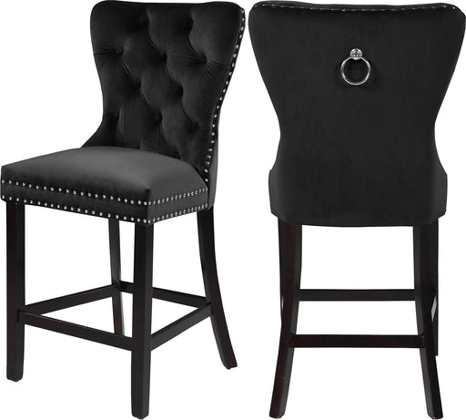 Nikki Black Velvet Stool - Just Furniture (PA) - Multi Location
