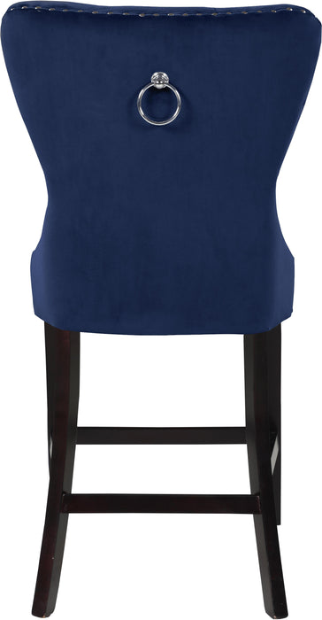 Nikki Navy Velvet Stool - Just Furniture (PA) - Multi Location