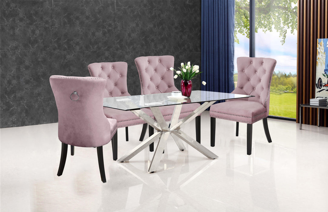 Nikki Pink Velvet Dining Chair - Just Furniture (PA) - Multi Location