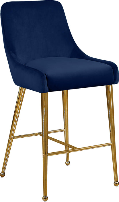 Owen Navy Velvet Stool - Just Furniture (PA) - Multi Location