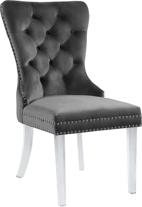 Miley Grey Velvet Dining Chair - Just Furniture (PA) - Multi Location