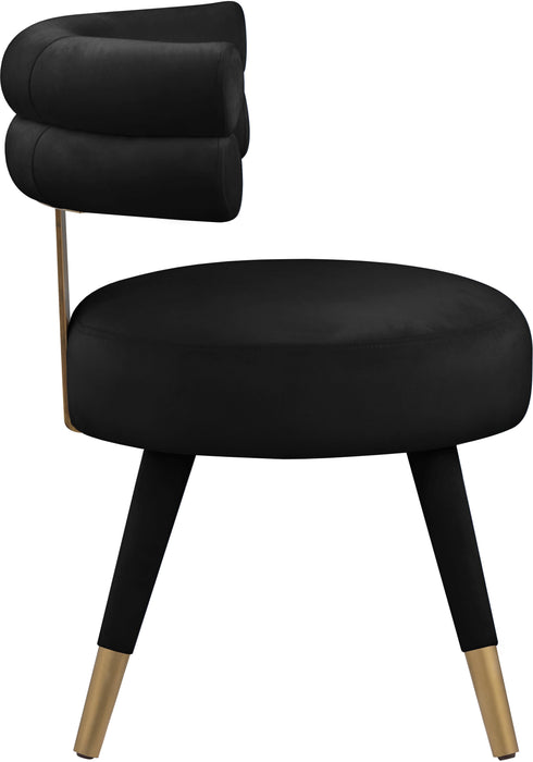 Fitzroy Black Velvet Dining Chair - Just Furniture (PA) - Multi Location