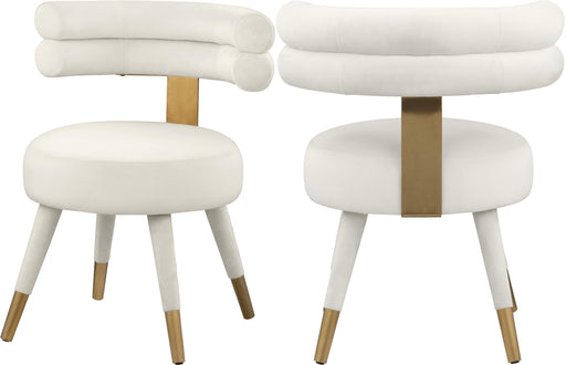 Fitzroy Cream Velvet Dining Chair - Just Furniture (PA) - Multi Location